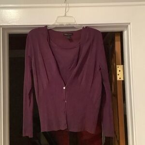 Deep Purple Cardigan Sweater